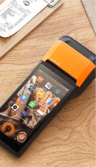 SUNMI V2 行動POS收銀機正面外觀