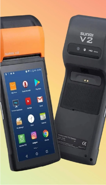 SUNMI V2 行動POS收銀機側面外觀