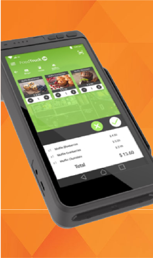 APOS A8 行動POS收銀機側面外觀